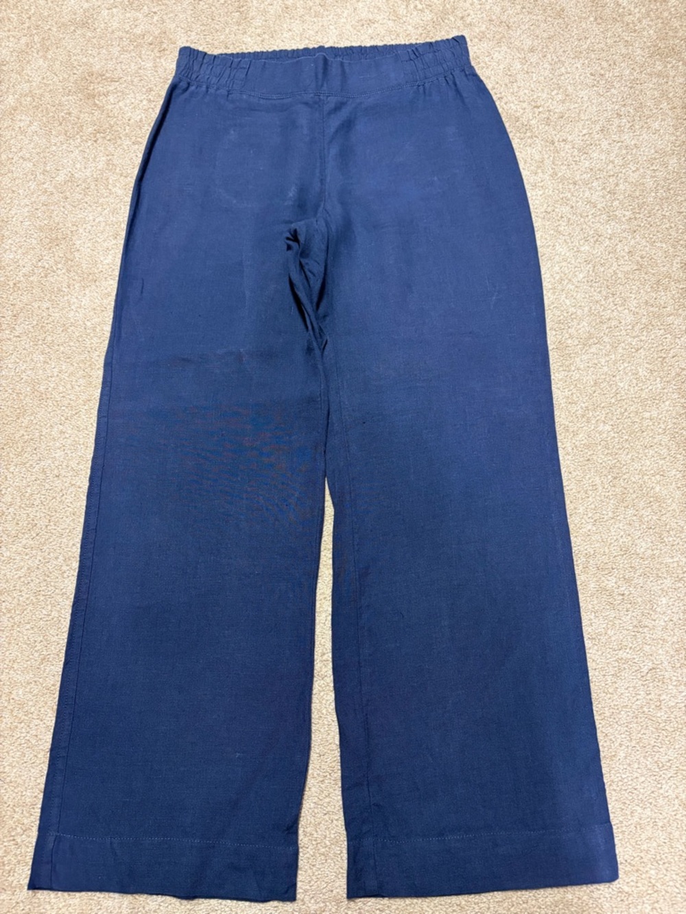 Lilly Pulitzer Navy Blue Wide-Leg Elastic Waist Pants